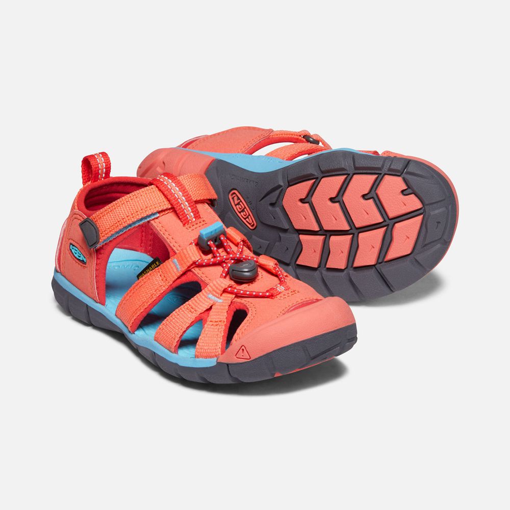 Sandalias Keen Mexico Coral/Rojos - Niños Seacamp Ii Cnx - NU7905641